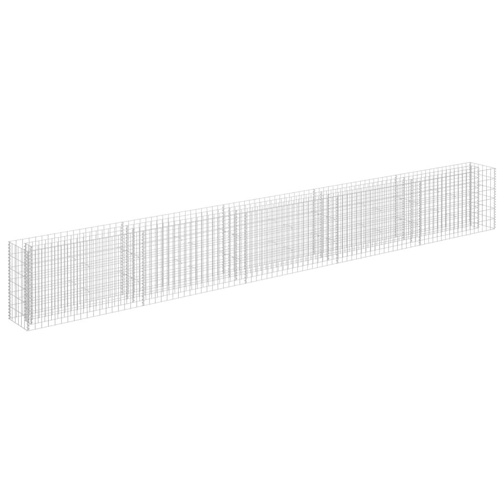 vidaXL Συρματοκιβώτιο-Γλάστρα Υπερυψωμένη 450x30x60 εκ. Γαλβ. Χάλυβας