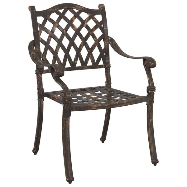 vidaXL Καρέκλα Κήπου 2 pcs Μπρονζέ 55 x 56.5 x 91εκ Αλουμίνιο