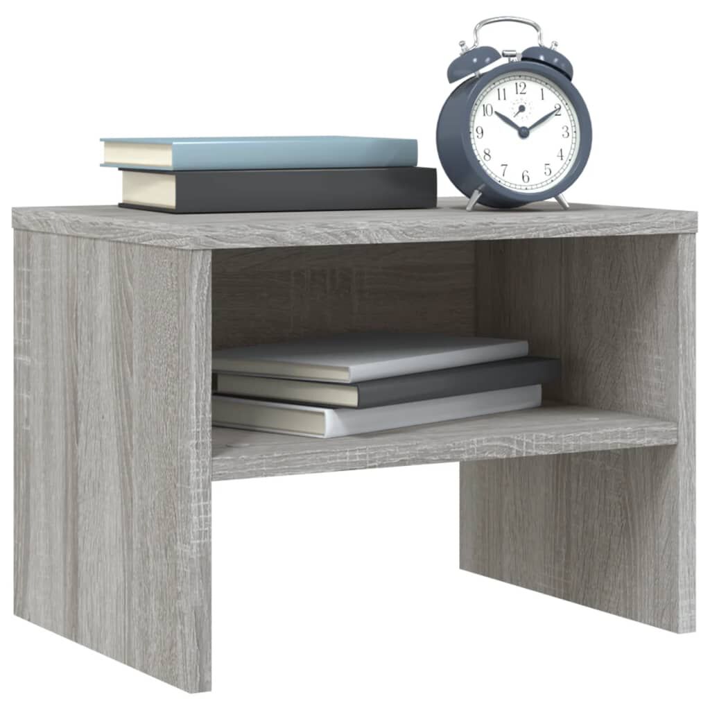 vidaXL Κομοδίνα 2 Τεμ. Γκρι Sonoma 40x30x30 εκ. από Επεξεργασμένο Ξύλο