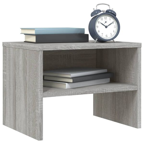 vidaXL Κομοδίνα 2 Τεμ. Γκρι Sonoma 40x30x30 εκ. από Επεξεργασμένο Ξύλο