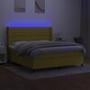vidaXL &Kappa;&rho;&epsilon;&beta;ά&tau;&iota; Boxspring &mu;&epsilon; &Sigma;&tau;&rho;ώ&mu;&alpha; & LED &Pi;&rho;ά&sigma;&iota;&nu;&omicron; 160x200 &epsilon;&kappa; &Upsilon;&phi;&alpha;&sigma;&mu;ά&tau;&iota;&nu;&omicron;