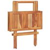 vidaXL Σετ Επίπλων Mπιστρό 3 τεμ Ξύλο Teak & Κόκκινα Καρό Μαξιλάρια