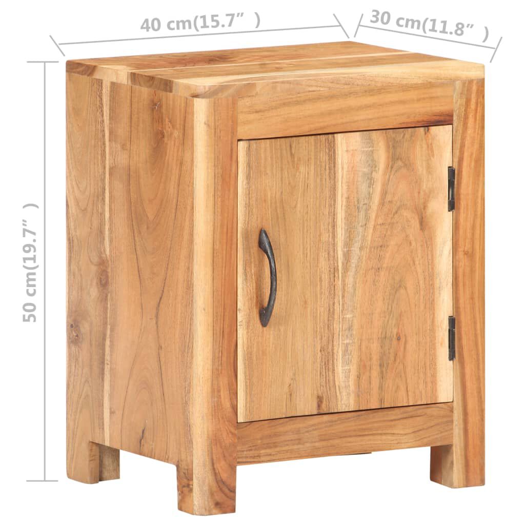 vidaXL Κομοδίνο 40 x 30 x 50 εκ. από Μασίφ Ξύλο Ακακίας