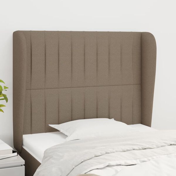 vidaXL Κεφαλάρι με Πτερύγια Taupe 83x23x118/128 εκ. Υφασμάτινο