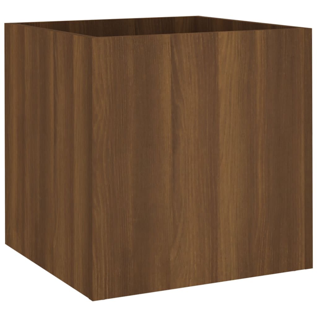 vidaXL Ζαρντινιέρα Καφέ δρυς 40 x 40 x 40 εκ. από Επεξεργασμένο Ξύλο