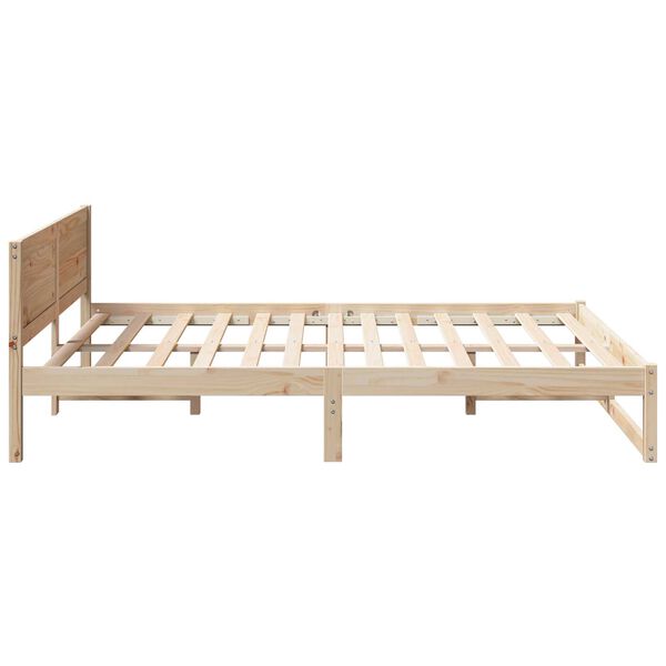 vidaXL Σκελετός Κρεβατιού Καφέ 140 x 200 cm Μασίφ ξύλο πεύκου