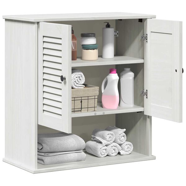 vidaXL Κρεμαστό Ντουλάπι Μπάνιου Λευκό 67.5 x 34 x 71.5 εκ