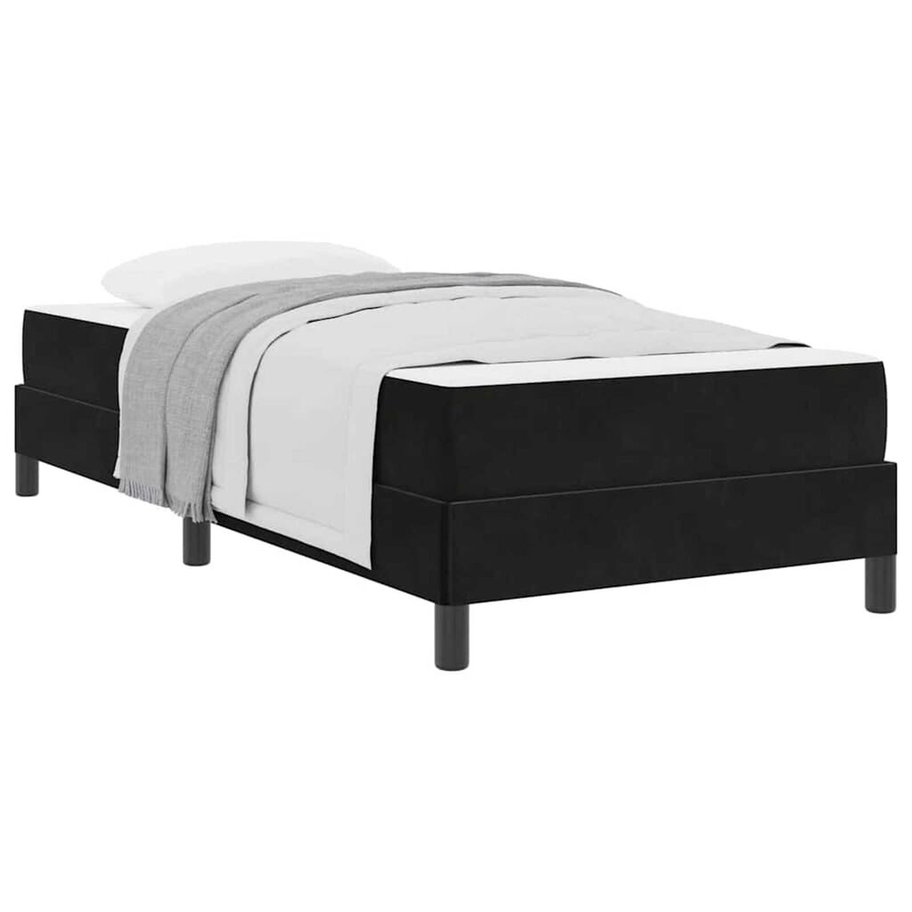 vidaXL Κρεβάτι box spring με στρώμα Μαύρο 100 x 200 cm Βελούδο