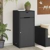 vidaXL Ντουλάπι Αποθήκευσης Κήπου Μαύρο 55x55x111 εκ. από Συνθ. Ρατάν