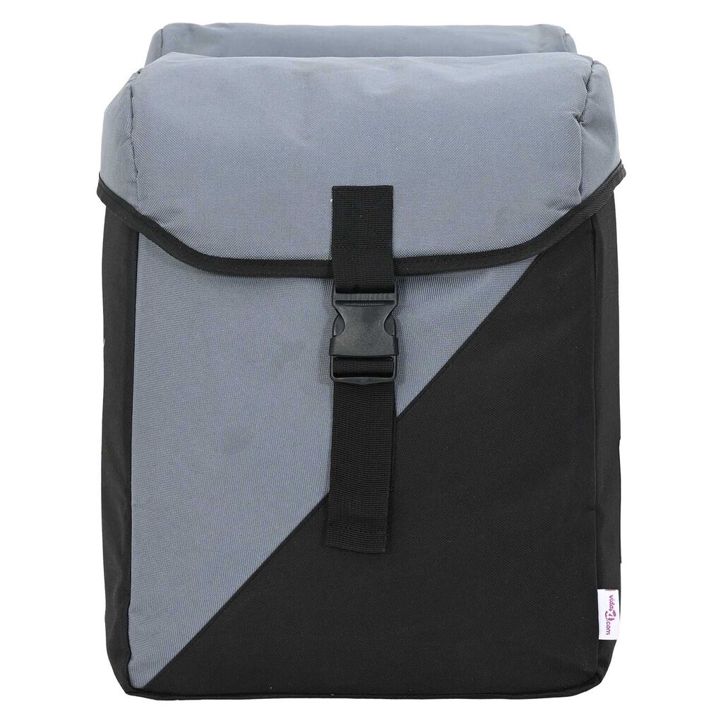 vidaXL Σακούλα Ποδηλάτου Διπλές Σακούλες 35L Γκρι