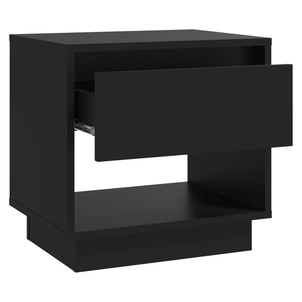 vidaXL Κομοδίνα 2 τεμ. Μαύρα 45 x 34 x 44 εκ. από Μοριοσανίδα
