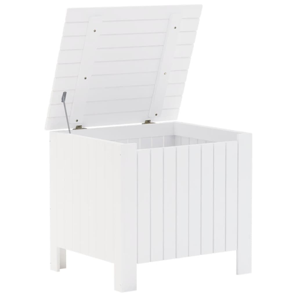 vidaXL Κουτί Αποθήκευσης με Καπάκι RANA Λευκό 60x49x54εκ. Μασίφ Πεύκο