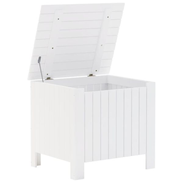vidaXL Κουτί Αποθήκευσης με Καπάκι RANA Λευκό 60x49x54εκ. Μασίφ Πεύκο