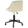 vidaXL Καρέκλα Γραφείου Περιστρεφόμενη Κρεμ Βελούδινη