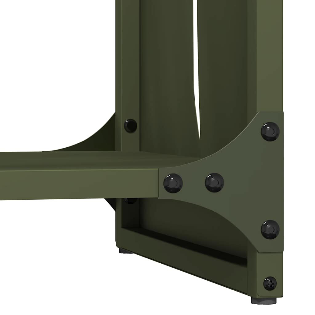 vidaXL Ράφι Καυσόξυλων 40x30x80 εκ. Χάλυβας ψυχρής έλασης