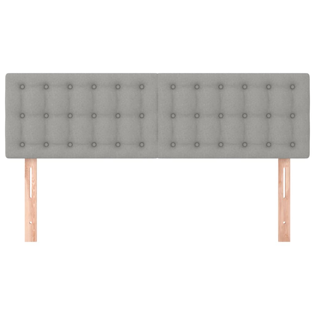 vidaXL Κεφαλάρια Κρεβατιού 2 τεμ. Αν. Γκρι 72x5x78/88 εκ. Υφασμάτινα