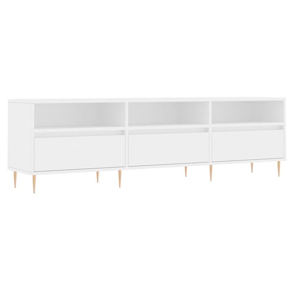 vidaXL Έπιπλο Τηλεόρασης Λευκό 150x30x44,5 εκ. Επεξεργασμένο Ξύλο