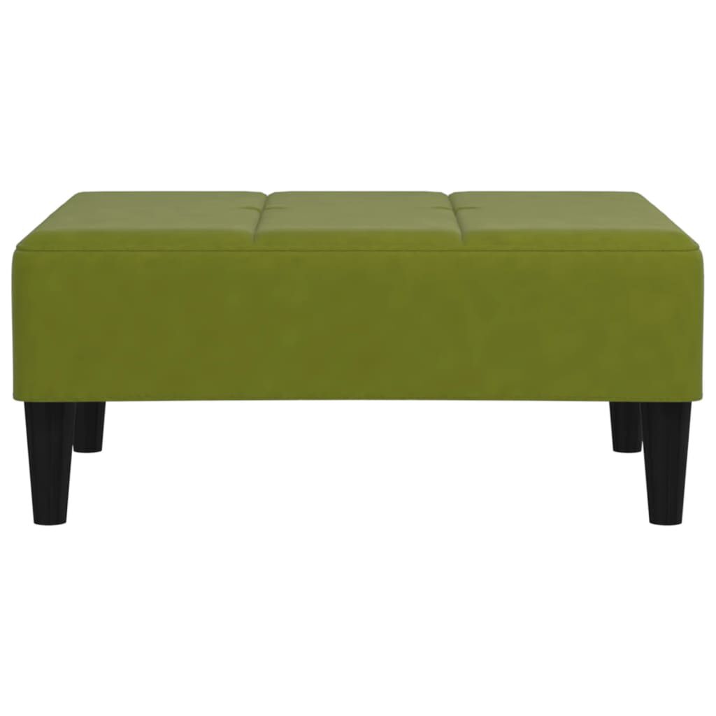 vidaXL Υποπόδιο Ανοιχτό Πράσινο 78 x 56 x 32 εκ. Βελούδινο