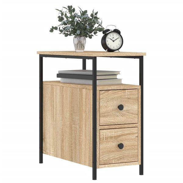 vidaXL Κομοδίνο Sonoma Δρυς 30 x 60 x 60 εκ. από Επεξεργασμένο Ξύλο