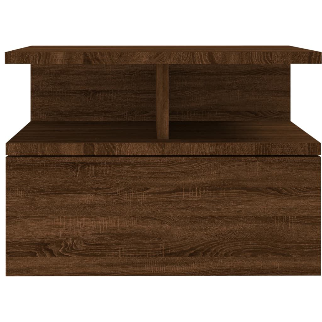 vidaXL Κομοδίνα Κρεμαστά 2 τεμ. Καφέ Δρυς 40x31x27 εκ. Επεξεργ. Ξύλο