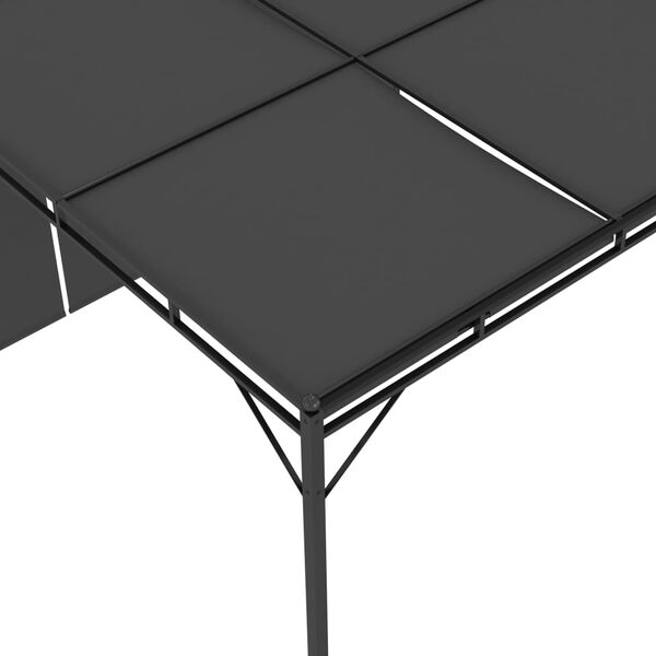 vidaXL Κιόσκι Κήπου Ανθρακί 4 x 3 x 2,25 μ. με Πλαϊνή Κουρτίνα