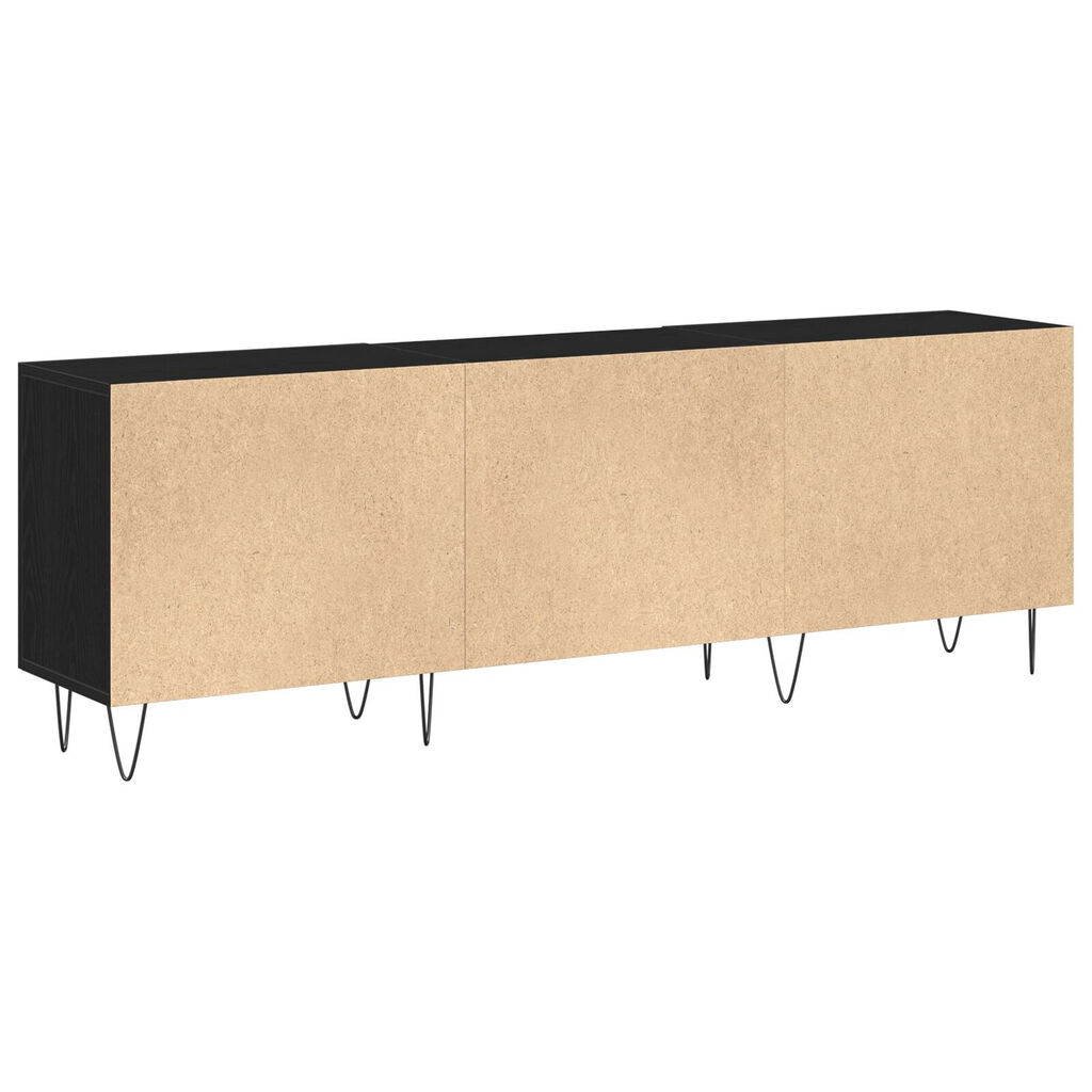vidaXL Μονάδα τηλεόρασης Μαύρο Δρυς 150x30x50 εκ Επεξεργασμένο ξύλο