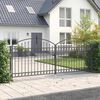 vidaXL Πύλη Φράχτη με κλειδαριά Γκρι 400 x 150 cm Ατσάλι