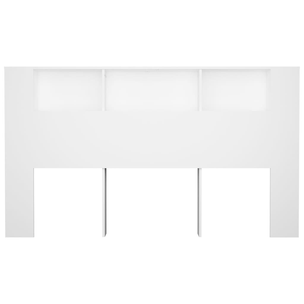 vidaXL Κεφαλάρι Με Αποθηκευτικό Χώρο Λευκό 180 x 18,5 x 104,5 εκ.