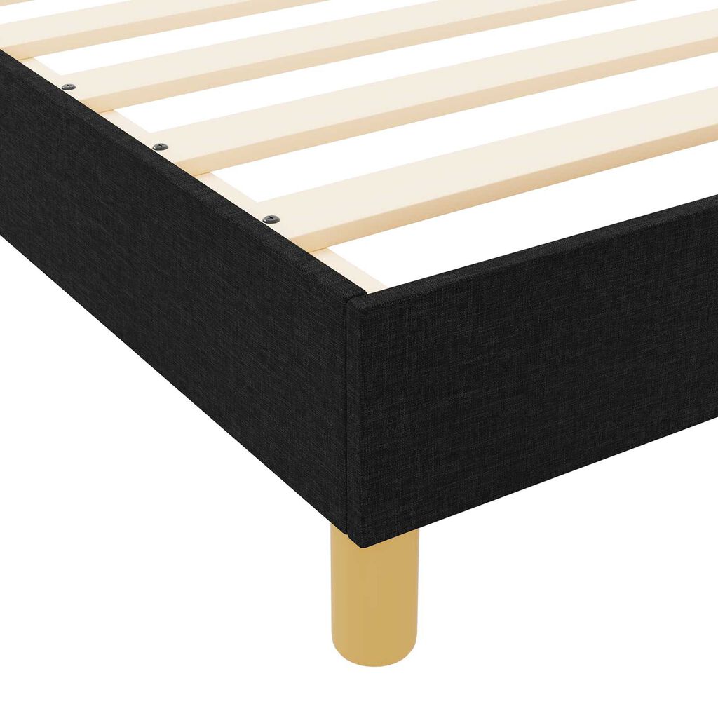 vidaXL Κρεβάτι Μαύρο 140x200 εκ Υφάσματος