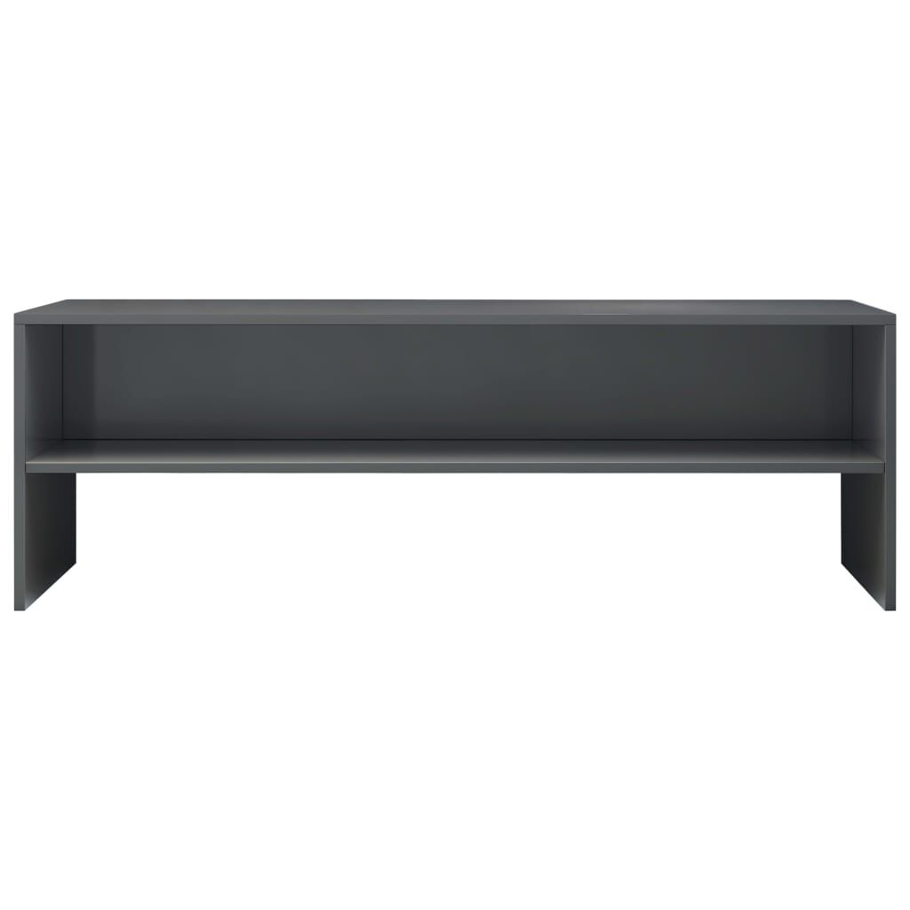 vidaXL Έπιπλο Τηλεόρασης Γυαλιστερό Γκρι 120 x 40 x 40 εκ. Επεξ. Ξύλο