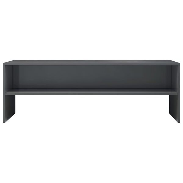 vidaXL Έπιπλο Τηλεόρασης Γυαλιστερό Γκρι 120 x 40 x 40 εκ. Επεξ. Ξύλο