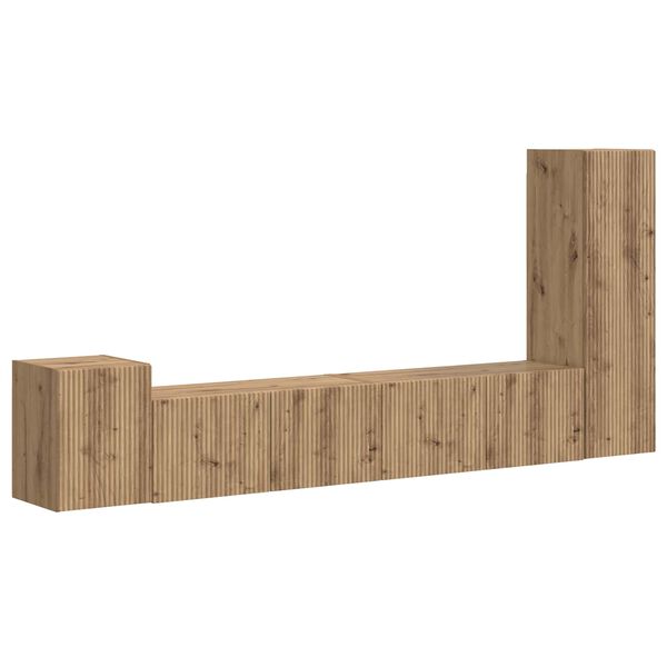 vidaXL &Sigma;&epsilon;&tau; &epsilon;&pi;ί&pi;&lambda;&omicron;&upsilon; &tau;&eta;&lambda;&epsilon;ό&rho;&alpha;&sigma;&eta;&sigmaf; 3 pcs Artisan Oak &Epsilon;&pi;&epsilon;&xi;&epsilon;&rho;&gamma;&alpha;&sigma;&mu;έ&nu;&omicron; &xi;ύ&lambda;&omicron;