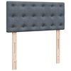 vidaXL Κρεβάτι Boxspring με Στρώμα Σκούρο Γκρι 90x190 εκ. Βελούδινο