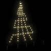 vidaXL LED Χριστουγεννιάτικο Δέντρο Θερμό λευκό 182 εκ Μέταλλο