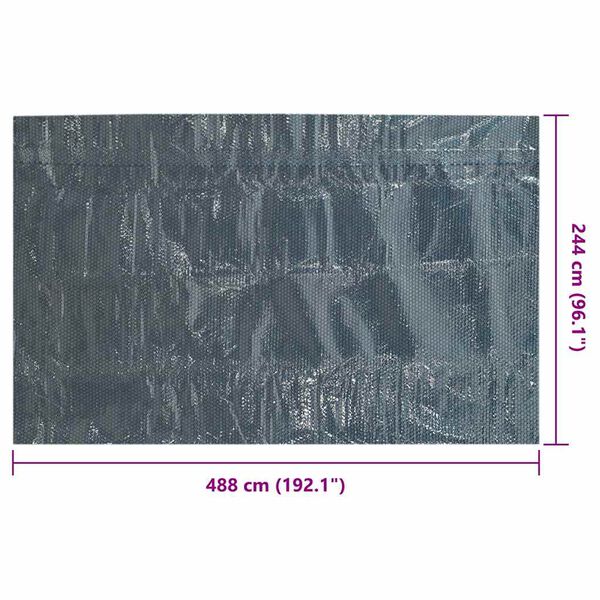 vidaXL Κάλυμμα Πισίνας Ηλιακό Μαύρο/Μπλε 488x244 εκ. από Πολυαιθυλένιο