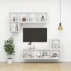 vidaXL Έπιπλο Τηλεόρασης Κρεμαστό Λευκό 37x37x72 εκ. από Επεξ. Ξύλο