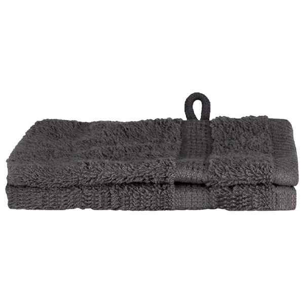 vidaXL Πετσέτες 2 pcs Ανθρακί 15 x 21 cm Βαμβάκι