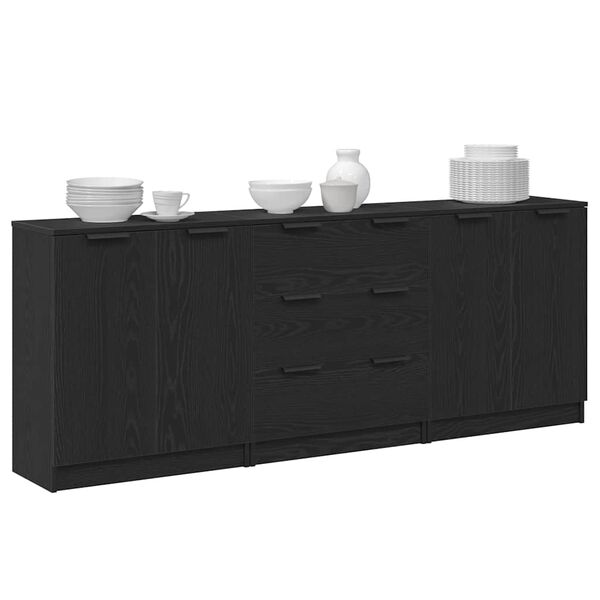 vidaXL Μπουφές Μαύρη Οξυά 180 x 30 x 70 εκ Επεξεργασμένο ξύλο