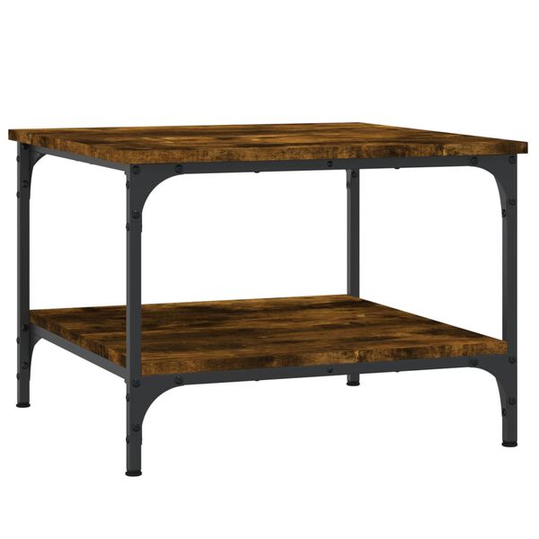 vidaXL Τραπεζάκι Σαλονιού Καπνιστή Δρυς 55 x 55 x 40 εκ. Επεξεργ. Ξύλο