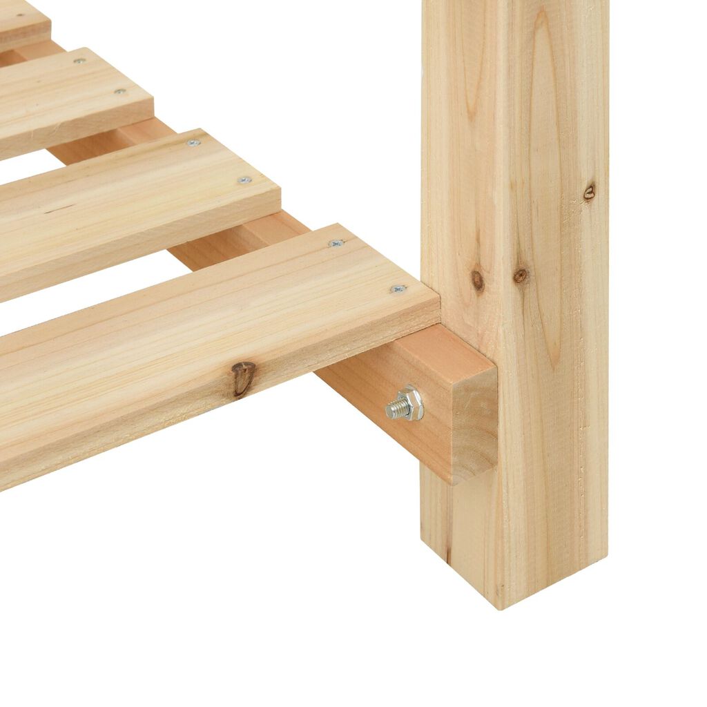 vidaXL Γλάστης Κήπου με Ράφι 60x60x76 εκ Μασίφ Ξύλο Πεύκου