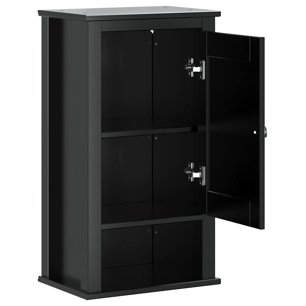 vidaXL Ντουλάπι Μπάνιου Επιτοίχιο BERG Μαύρο 40x27x71,5 εκ Μασίφ Πεύκο