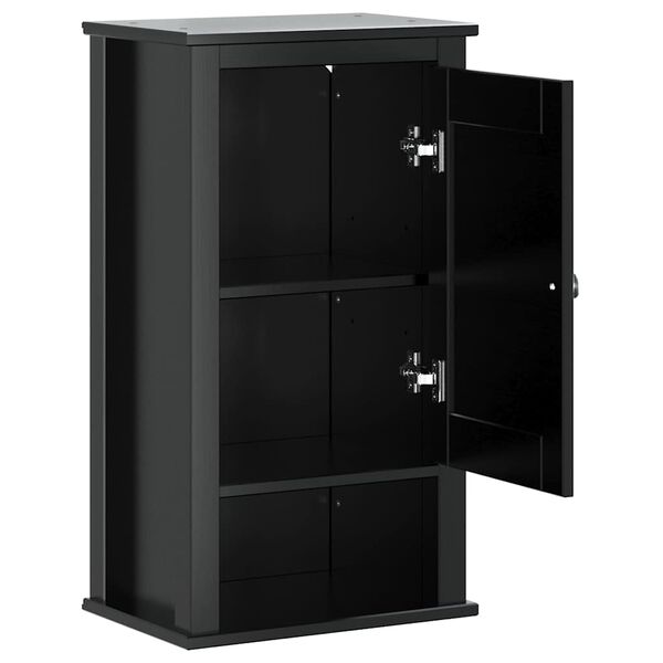 vidaXL Ντουλάπι Μπάνιου Επιτοίχιο BERG Μαύρο 40x27x71,5 εκ Μασίφ Πεύκο