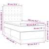 vidaXL Κρεβάτι Boxspring με Στρώμα Σκούρο Γκρι 90x200 εκ. Υφασμάτινο