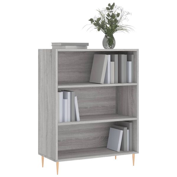 vidaXL Βιβλιοθήκη Γκρι Sonoma 69,5 x 32,5 x 90 εκ. από Επεξεργ. Ξύλο