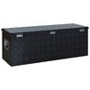 vidaXL Κουτί Αποθήκευσης Μαύρο 1085 x 370 x 400 χιλ. Αλουμινίου