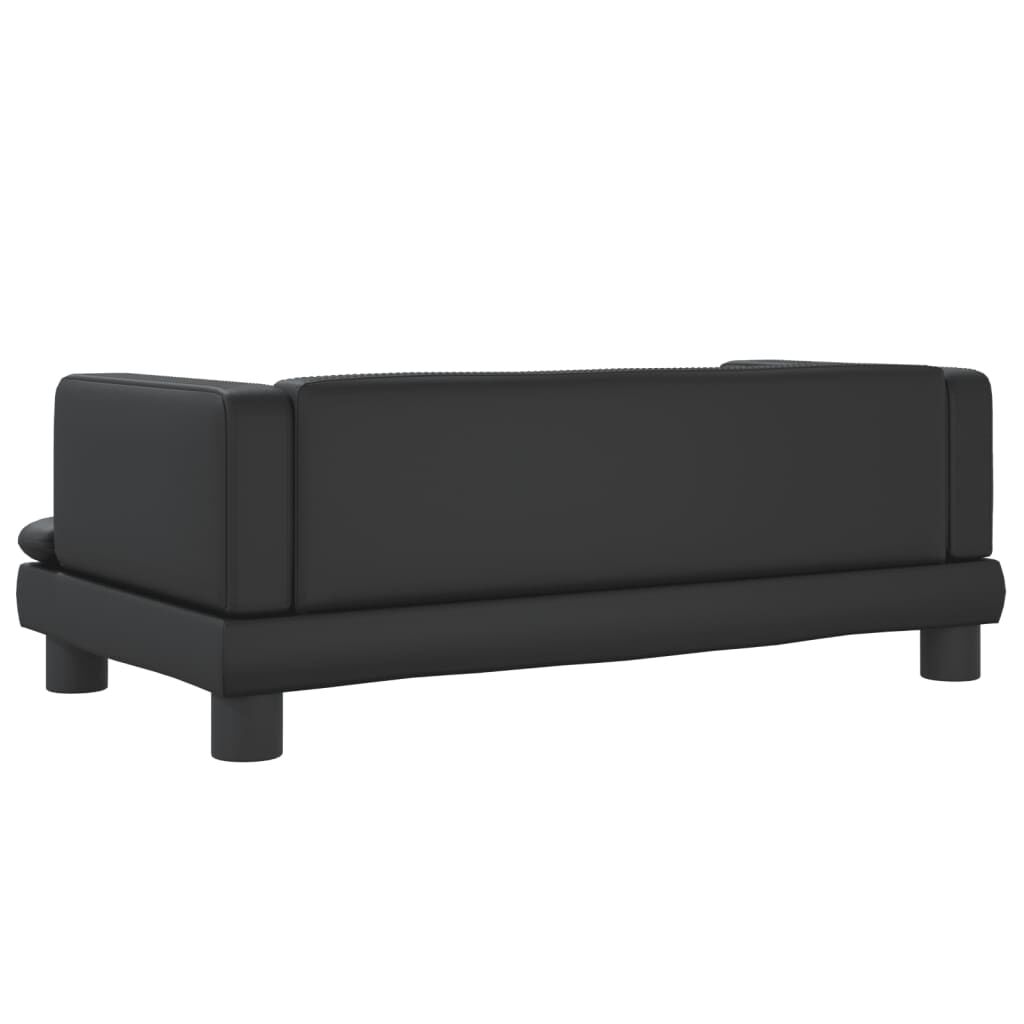 vidaXL Καναπές Παιδικός Μαύρος 80 x 45 x 30 εκ. από Συνθετικό Δέρμα