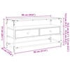 vidaXL Έπιπλο Τηλεόρασης Γυάλ Επιφάνεια Sonoma Δρυς 98x35x51εκ Επ Ξύλο
