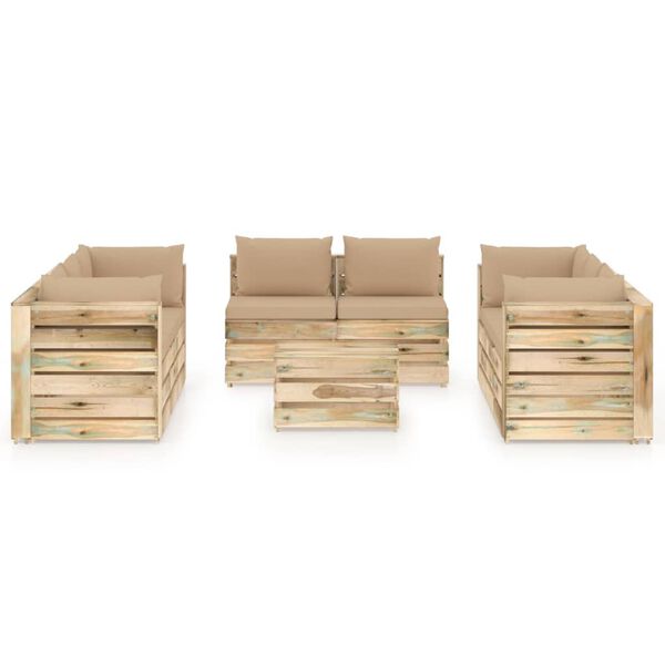 vidaXL &Sigma;&alpha;&lambda;ό&nu;&iota; &Kappa;ή&pi;&omicron;&upsilon; &Sigma;&epsilon;&tau; 9 &tau;&epsilon;&mu;. &Pi;&rho;ά&sigma;&iota;&nu;&omicron; &Epsilon;&mu;&pi;&omicron;&tau;&iota;&sigma;&mu;έ&nu;&omicron; &Xi;ύ&lambda;&omicron; &mu;&epsilon; &Mu;&alpha;&xi;&iota;&lambda;ά&rho;&iota;&alpha;