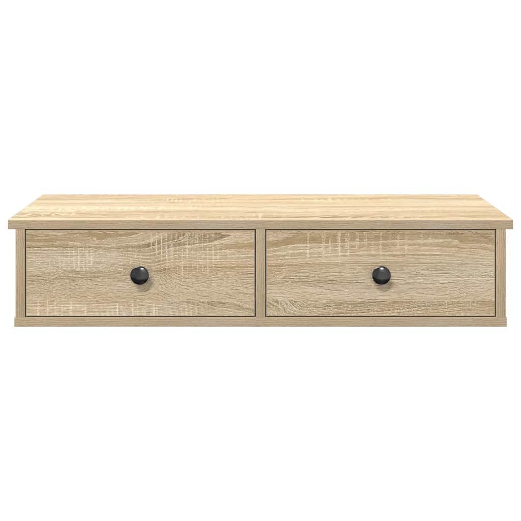 vidaXL Ράφι τοίχου με συρτάρια Sonoma Oak Κατασκευασμένο ξύλο