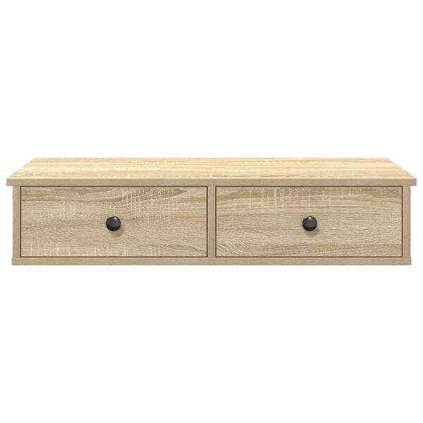 vidaXL Ράφι τοίχου με συρτάρια Sonoma Oak Κατασκευασμένο ξύλο